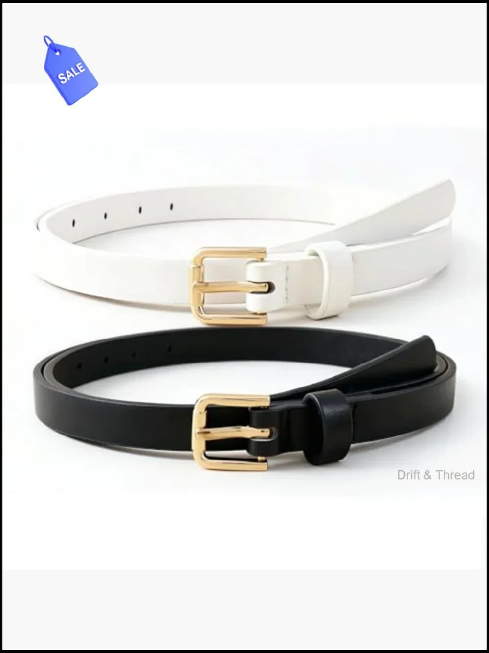 4 Pack Women Skinny Belts for Jeans Dress Thin Waist Belt for Ladies